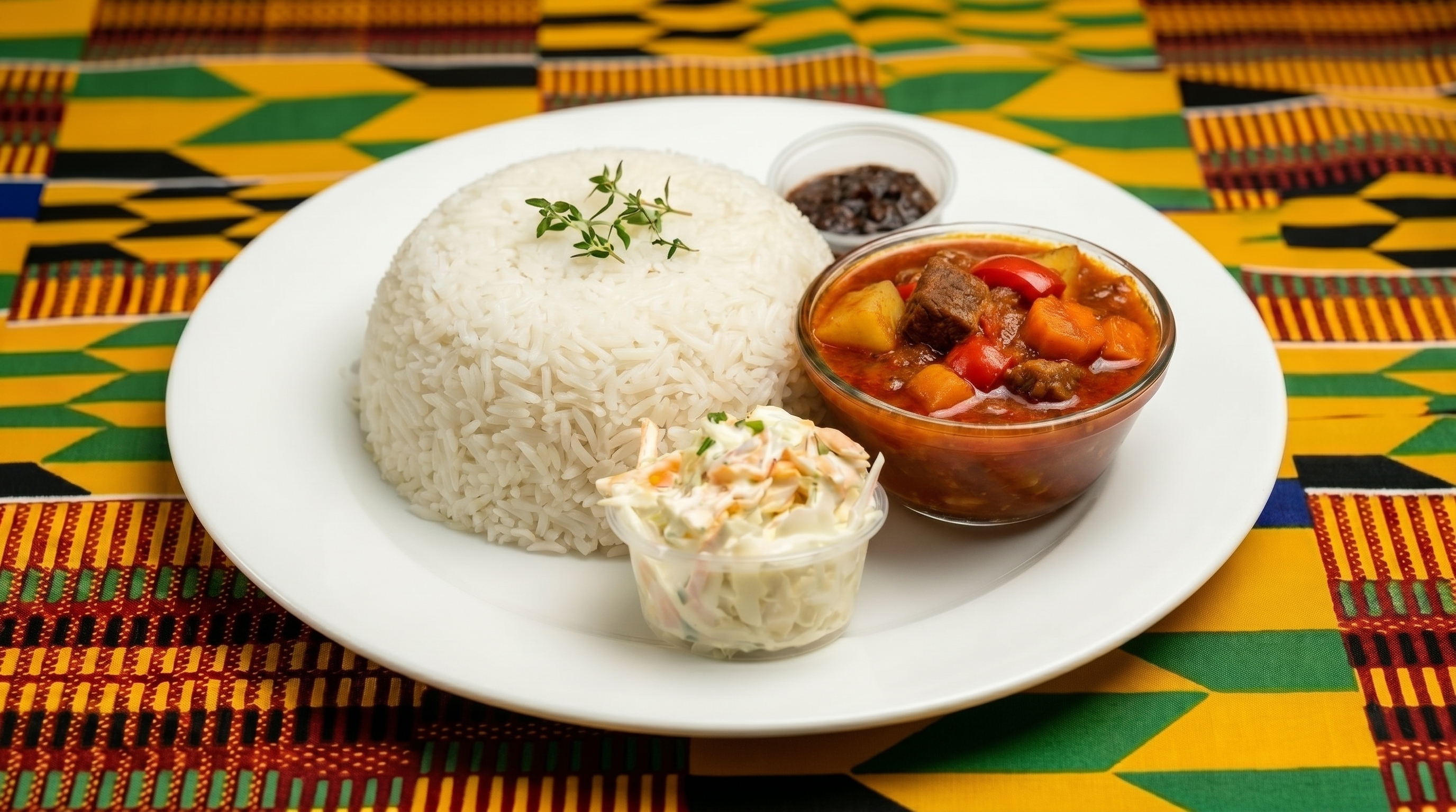 Coconut Rice / Plain Rice with Stew